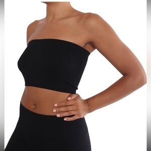 ITZON Black Bandaeu Bra One Size